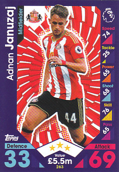 Adnan Januzaj Sunderland 2016/17 Topps Match Attax #263